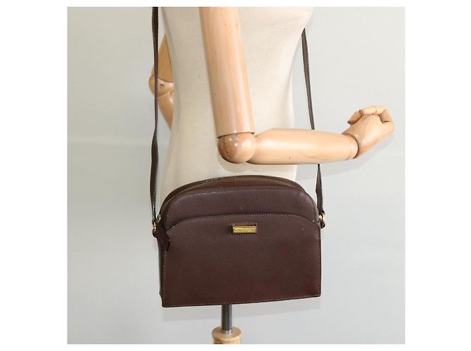 Céline Borsa a Spalla CELINE in Pelle Marrone Dorata Auth KD269 D'oro - vista 22
