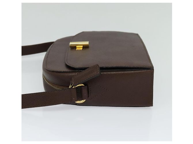 Céline Borsa a Spalla CELINE in Pelle Marrone Dorata Auth KD269 D'oro - vista 3