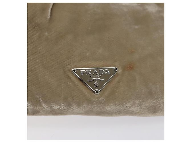 Prada Pochette Velour Beige Auth BD1618 - vista 8