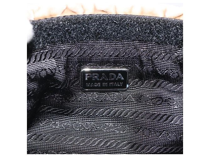 Prada Pochette Velour Beige Auth BD1618 - vista 9