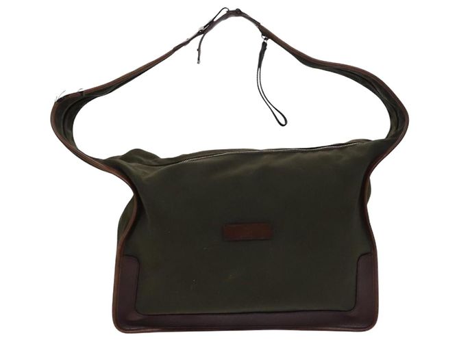 Borsa a Spalla GUCCI in Tela Khaki Auth hk2330 Cachi - vista 13
