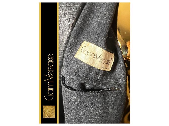 Gianni Versace Lederjacke, Versace 1980er, alles original Schwarz - Ansicht 8