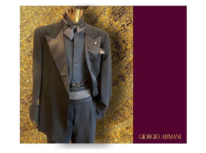 Grand Soiré Smocking (TUXEDO) di Giorgio Armani Nero - vista 3
