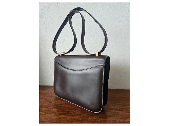 Hermès HERMES CONSTANCE 23 CM VINTAGE TASCHEN Dunkelbraun - Ansicht 19