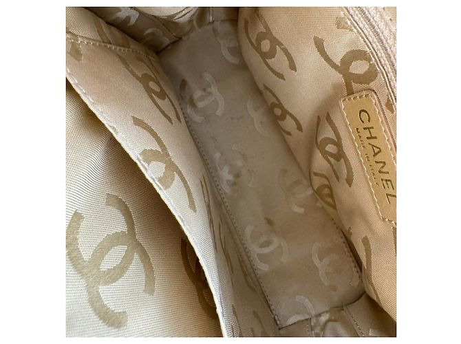 Borsa a mano Chanel con cucitura selvaggia beige - vista 14