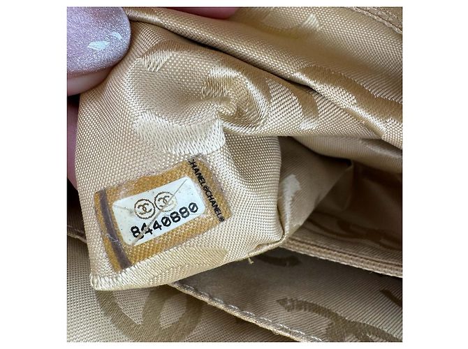 Borsa a mano Chanel con cucitura selvaggia beige - vista 16