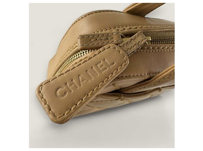 Borsa a mano Chanel con cucitura selvaggia beige - vista 20