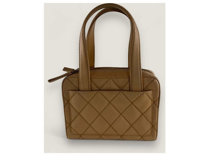Borsa a mano Chanel con cucitura selvaggia beige - vista 3