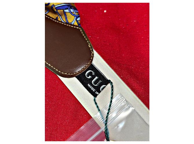 Bretelle in seta Horsebit Gucci Tom Ford autentiche Giallo - vista 10