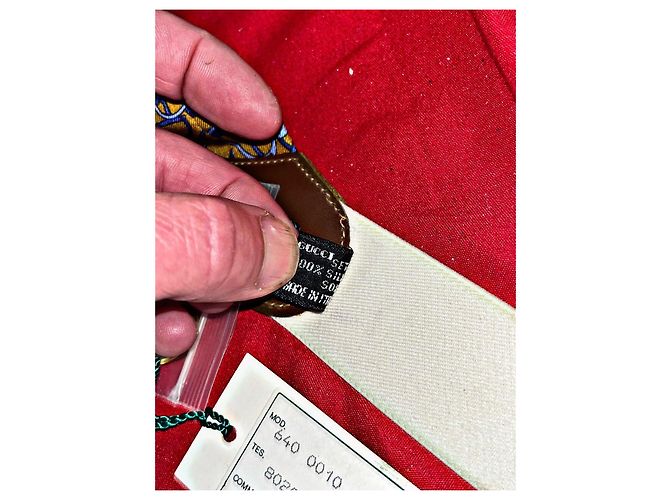 Bretelle in seta Horsebit Gucci Tom Ford autentiche Giallo - vista 12