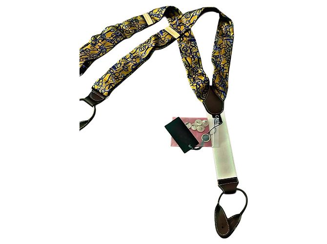 Bretelle in seta Horsebit Gucci Tom Ford autentiche Giallo - vista 2