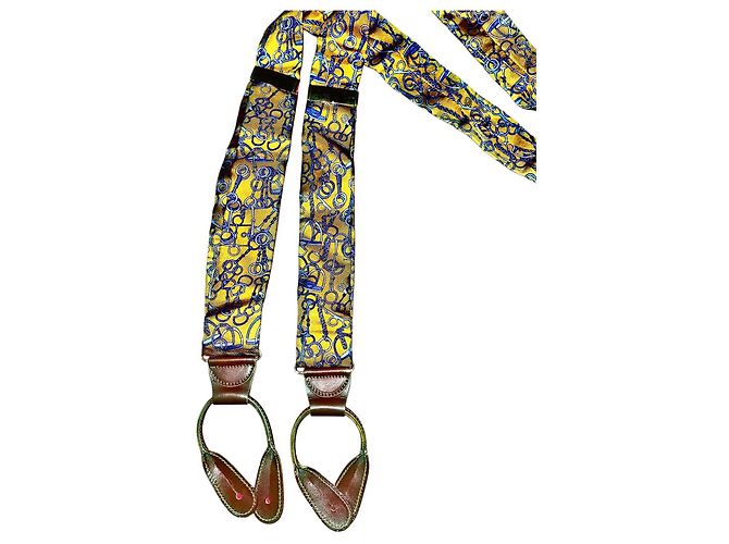 Bretelle in seta Horsebit Gucci Tom Ford autentiche Giallo - vista 5