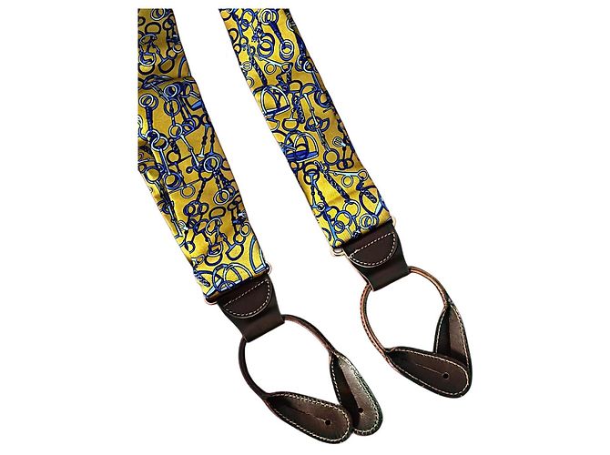 Bretelle in seta Horsebit Gucci Tom Ford autentiche Giallo - vista 6