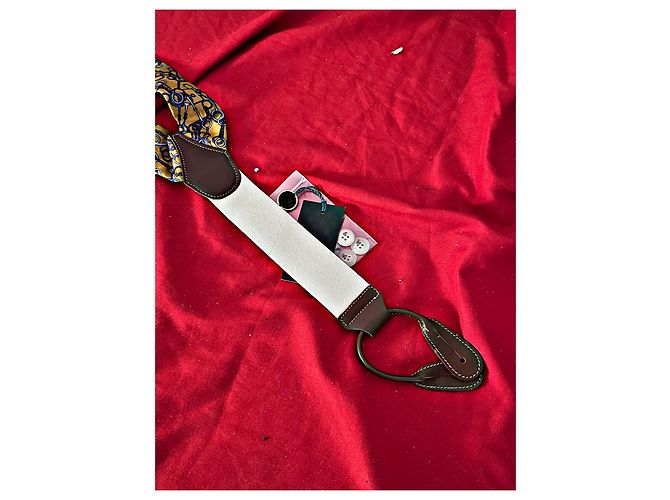 Bretelle in seta Horsebit Gucci Tom Ford autentiche Giallo - vista 9