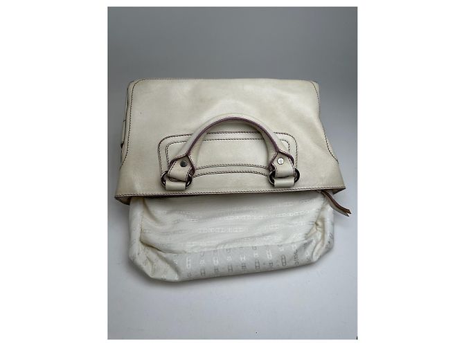 Céline Vintage Celine Paris Leder Tasche weiß - Ansicht 4