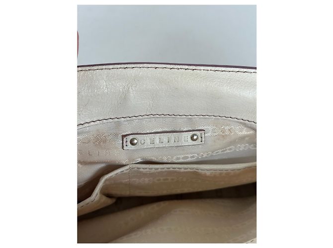 Céline Vintage Celine Paris Leder Tasche weiß - Ansicht 5