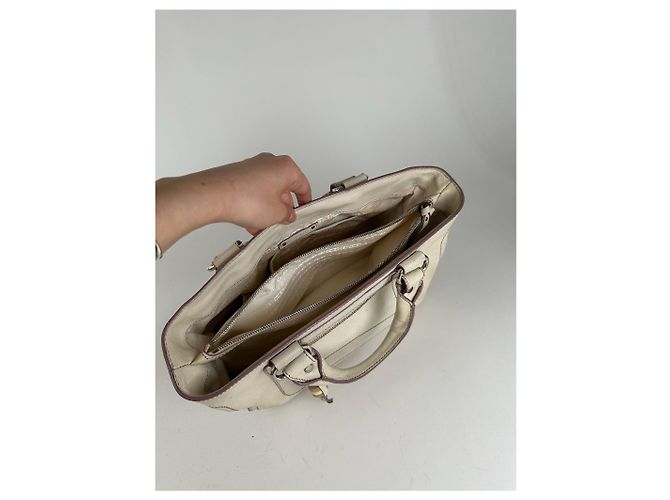 Céline Vintage Celine Paris Leder Tasche weiß - Ansicht 6