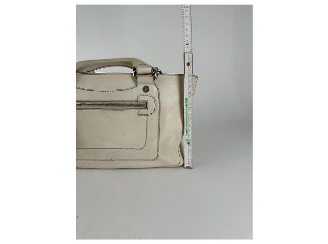 Céline Vintage Celine Paris Leder Tasche weiß - Ansicht 7