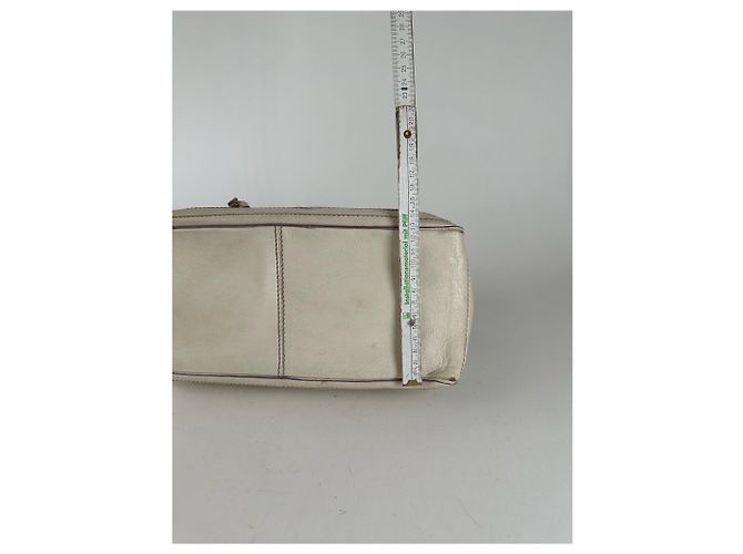 Céline Vintage Celine Paris Leder Tasche weiß - Ansicht 8