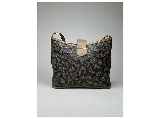 Vintage Yves Saint Laurent Leder Schultertasche Grau - Ansicht 2