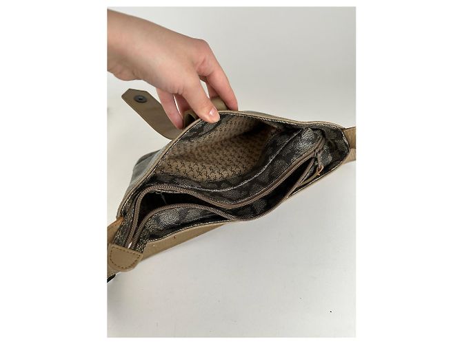 Vintage Yves Saint Laurent Leder Schultertasche Grau - Ansicht 6