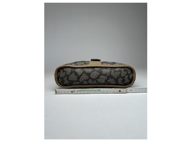 Vintage Yves Saint Laurent Leder Schultertasche Grau - Ansicht 9