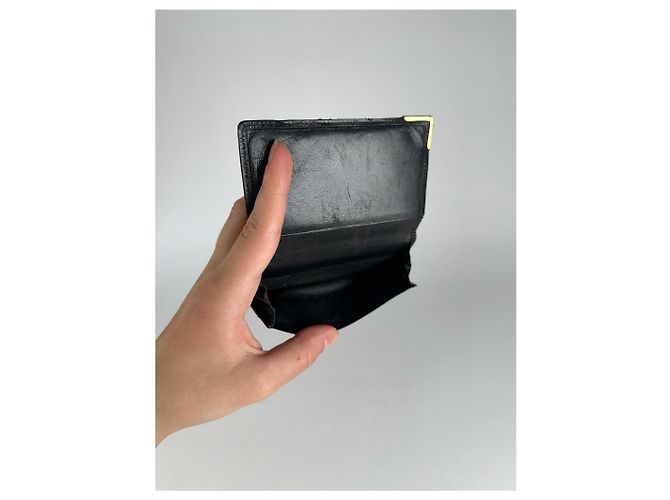 Vintage Givenchy Lederkartenhalter schwarz - Ansicht 3