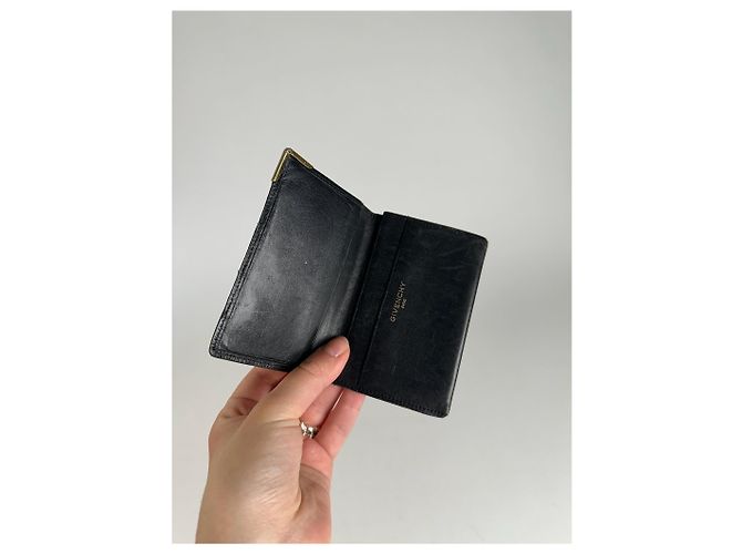 Vintage Givenchy Lederkartenhalter schwarz - Ansicht 4