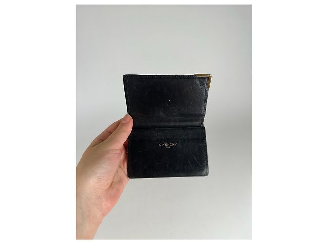 Vintage Givenchy Lederkartenhalter schwarz - Ansicht 5