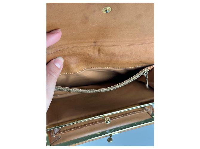 Céline Vintage Celine monogram Leather Wallet Brown - view 2