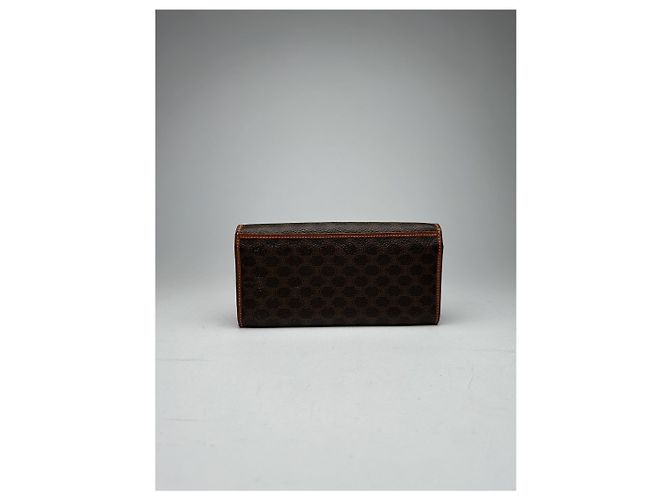 Céline Vintage Celine monogram Leather Wallet Brown - view 3
