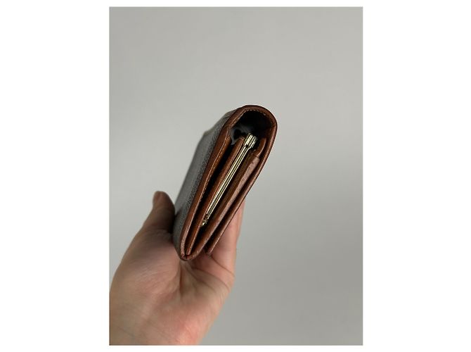 Céline Vintage Celine monogram Leather Wallet Brown - view 7