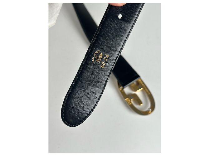 Vintage Gucci Ledergürtel schwarz - Ansicht 3