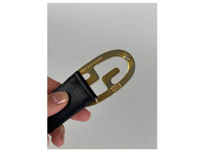 Vintage Gucci Ledergürtel schwarz - Ansicht 4