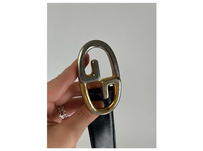Vintage Gucci Ledergürtel schwarz - Ansicht 5