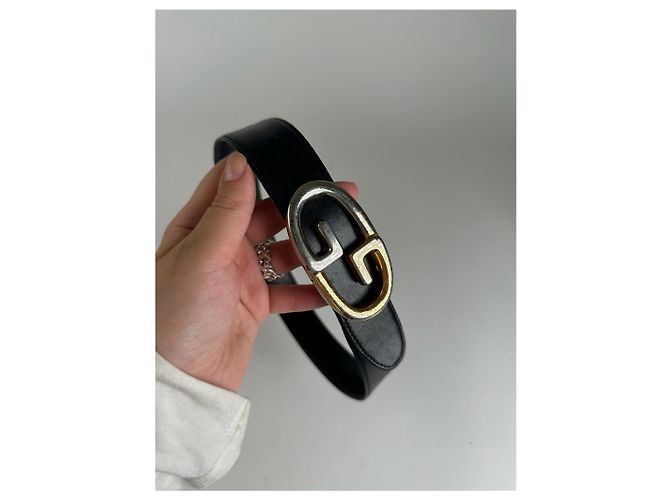 Vintage Gucci Ledergürtel schwarz - Ansicht 6