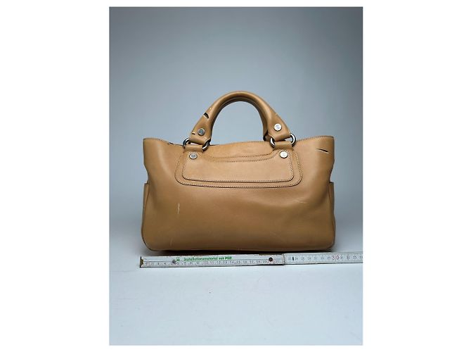 Céline Vintage Celine Paris Lederhandtasche beige Kamel - Ansicht 14
