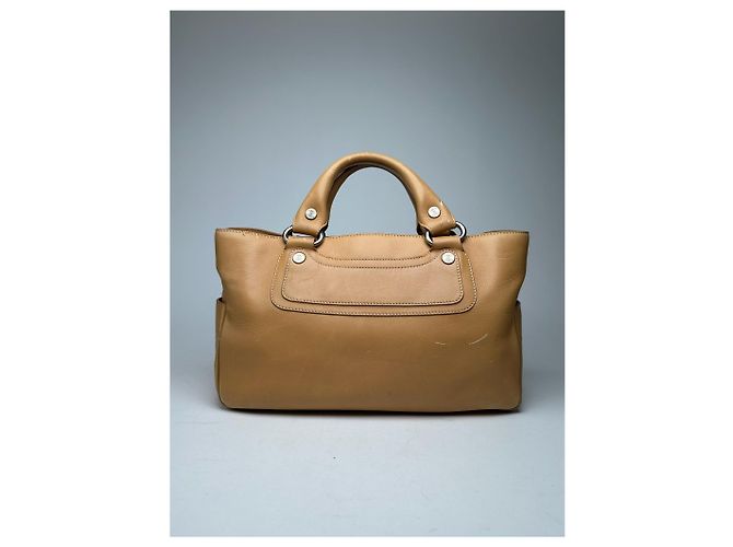 Céline Vintage Celine Paris Lederhandtasche beige Kamel - Ansicht 15
