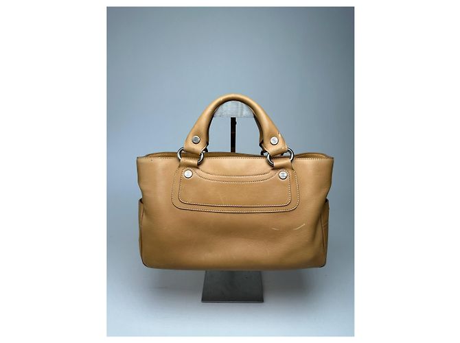 Céline Vintage Celine Paris Lederhandtasche beige Kamel - Ansicht 2