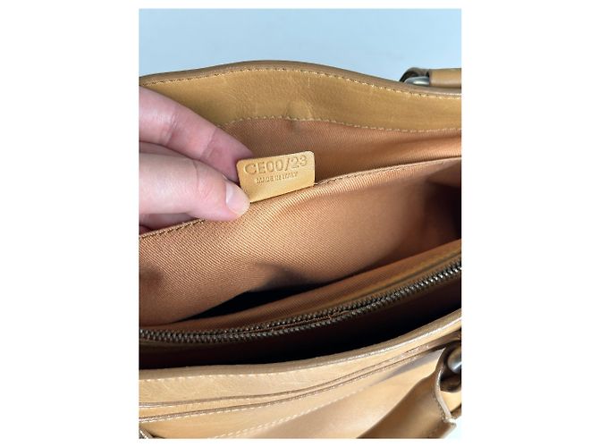 Céline Vintage Celine Paris Lederhandtasche beige Kamel - Ansicht 6