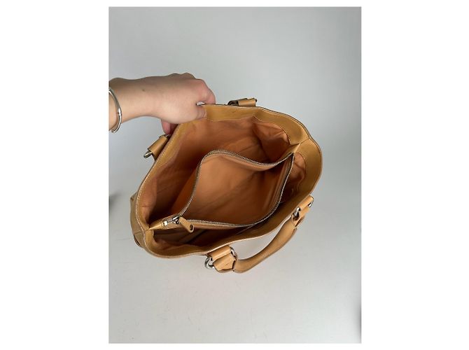 Céline Vintage Celine Paris Lederhandtasche beige Kamel - Ansicht 8