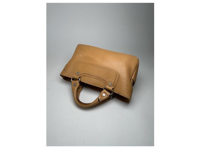 Céline Vintage Celine Paris Lederhandtasche beige Kamel - Ansicht 9