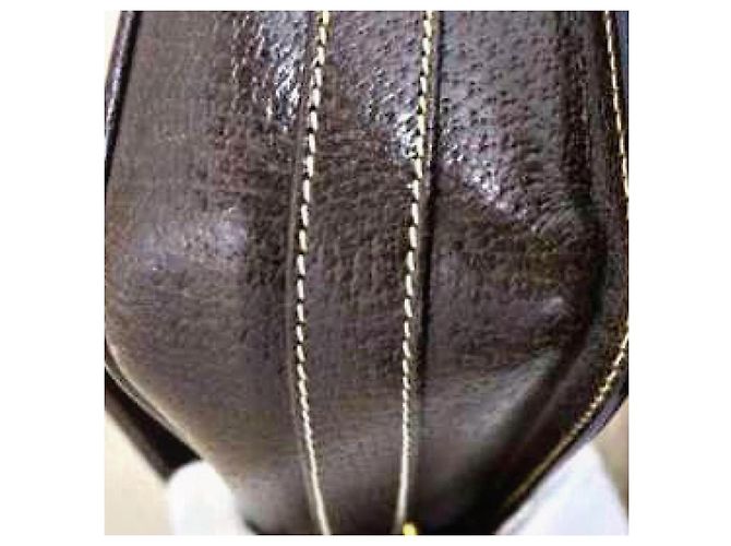 Authentische Vintage Gucci seltener Leder-Satteltasche Braun - Ansicht 7