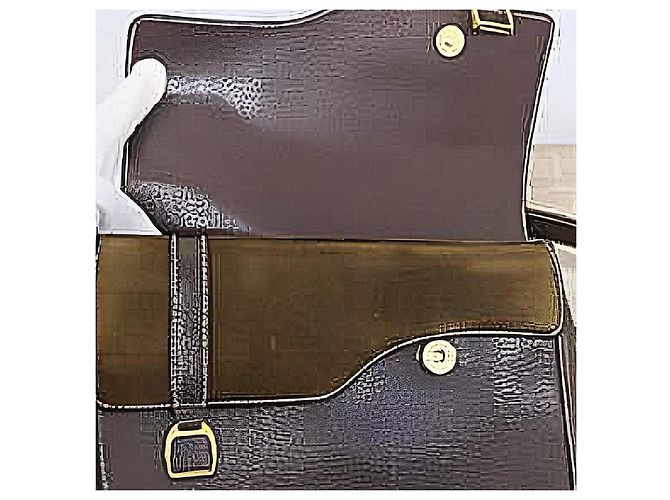 Authentische Vintage Gucci seltener Leder-Satteltasche Braun - Ansicht 8