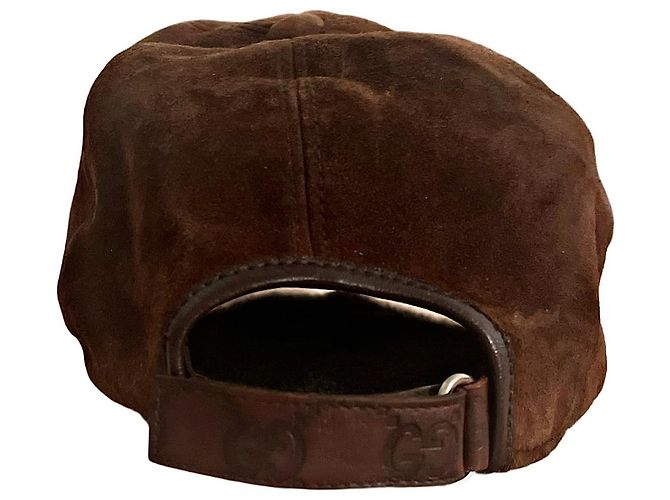 Authentic Gucci Tom Ford Rare Suede & Guccissima Leather Cap Marrone - vista 4