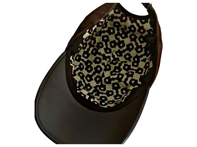 Authentic Gucci Tom Ford Rare Suede & Guccissima Leather Cap Marrone - vista 6