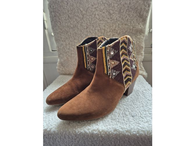 Autre Marque Botines / botas vaqueras de tacón, talla 39, BOCAGE - vista 2