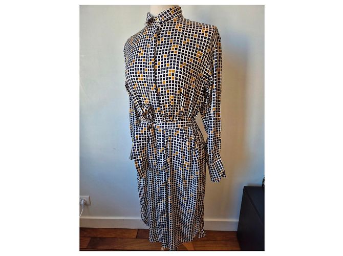 Autre Marque Bedrucktes Kleid, Midi-Schnitt, Größe 38, SEPTEM - Ansicht 2