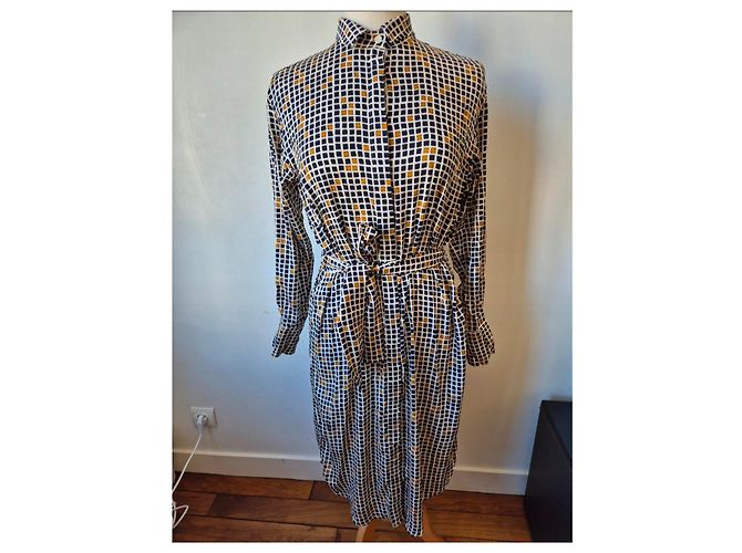 Autre Marque Bedrucktes Kleid, Midi-Schnitt, Größe 38, SEPTEM - Ansicht 3