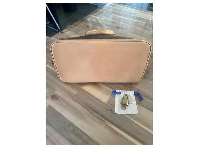 Borsa Louis Vuitton Alma PM Marrone in Tela - vista 7